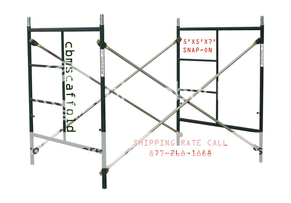 4 Set of New SnapOn 5' X 5' X 7' Masonry Scaffolding with X Brace CBMscaffold eBay